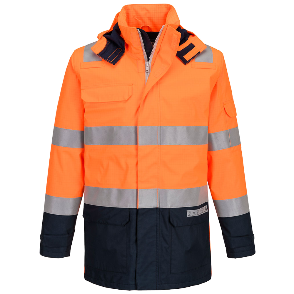 Portwest Bizflame Rain+ Hi-Vis Light Arc Jacket FR605