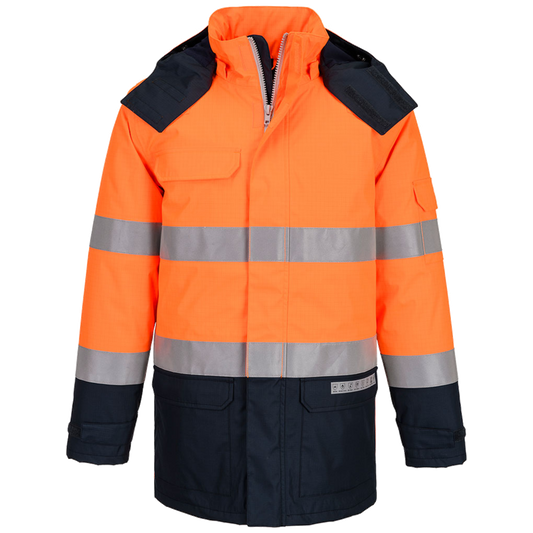 Portwest Bizflame Rain+ Hi-Vis Multi-Norm Contrast FR Winterjack FR617