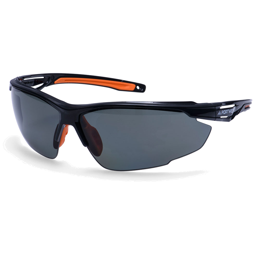 Portwest Anthrazit KN Kratzfeste Schutzbrille PS37