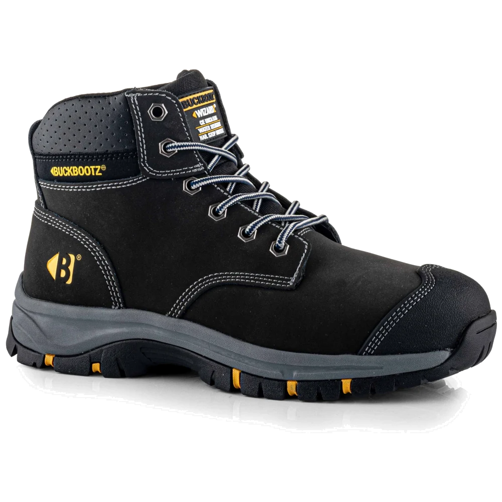 Buckbootz Wizardz WIZL1BLK S3S Hoge werkschoen