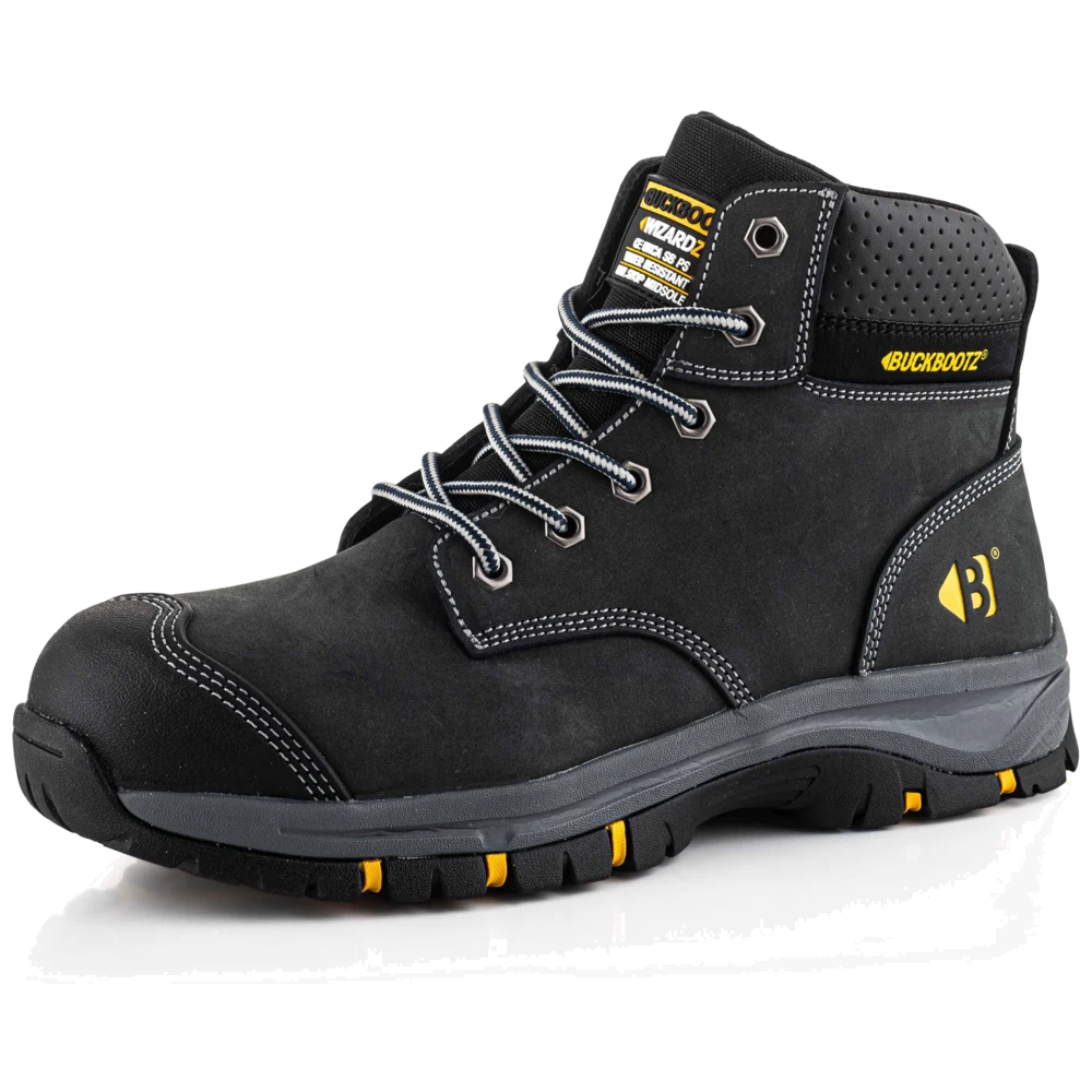 Buckbootz Wizardz WIZL1BLK S3S Hoge werkschoen
