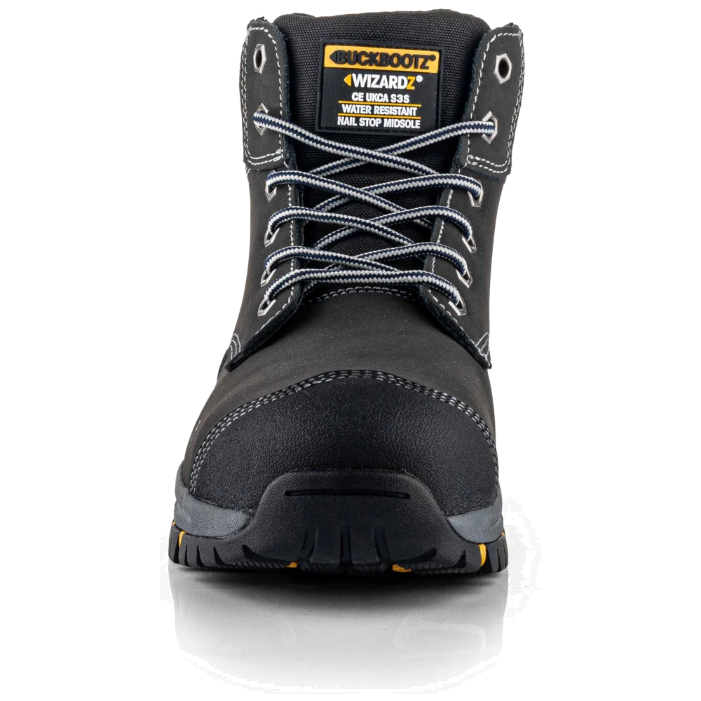 Buckbootz Wizardz WIZL1BLK S3S Hoge werkschoen