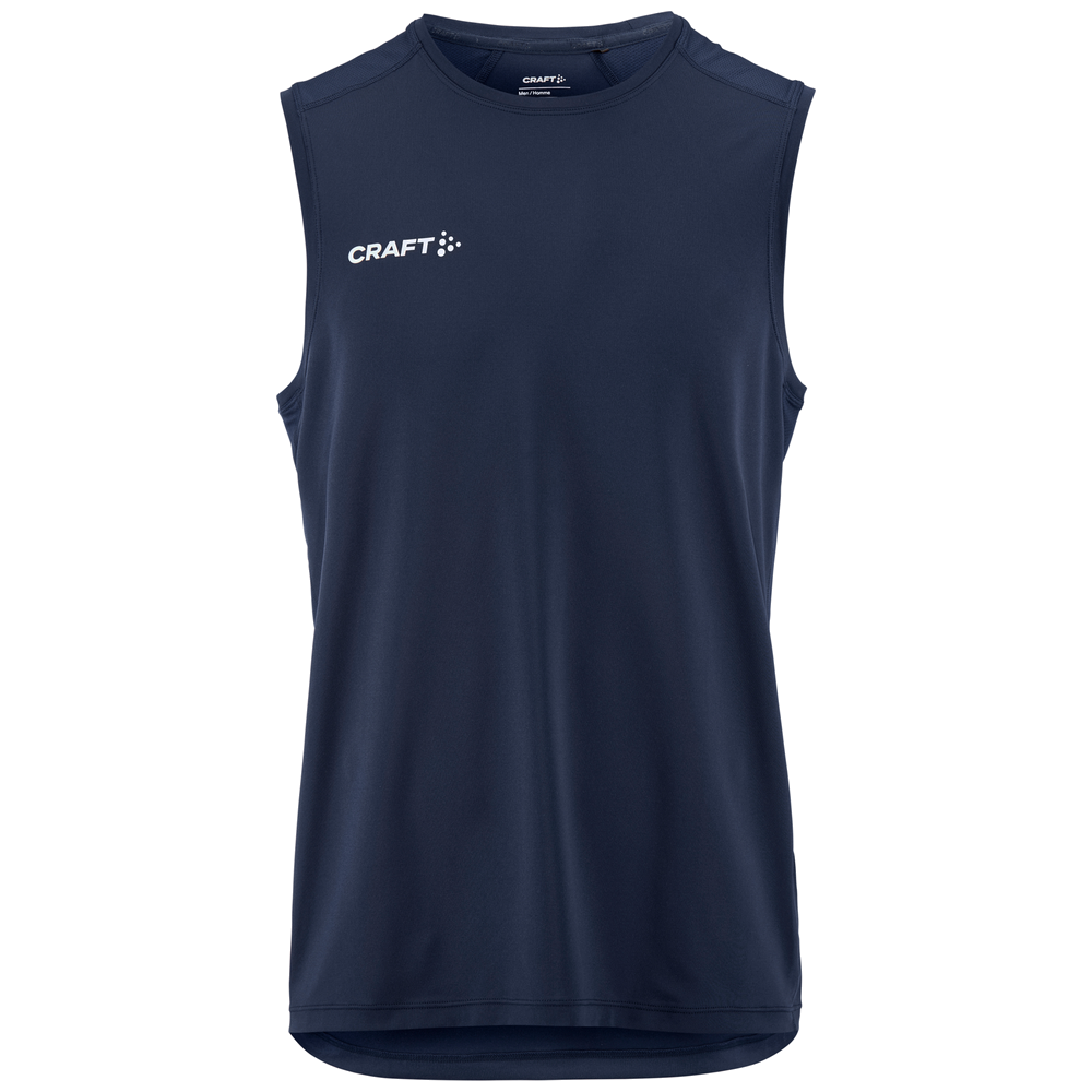 Craft Ability zip sl mouwloze tee Heren C17534