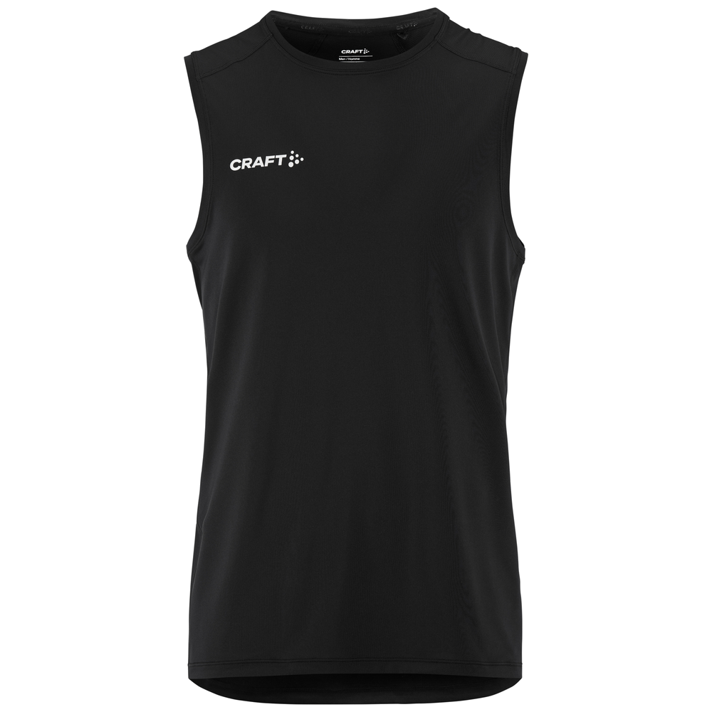 Craft Ability zip sl mouwloze tee Heren C17534