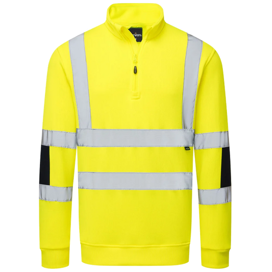 Portwest Hi-Vis Knit Halfzip Sweatshirt Kl. 3 B314