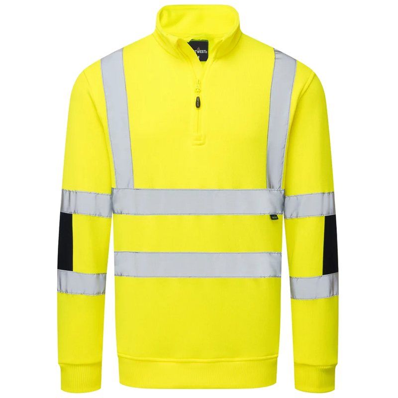 Portwest Hi-Vis Knit Halfzip Sweatshirt Kl. 3 B314