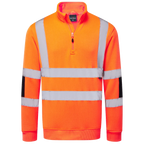 Portwest Hi-Vis Knit Halfzip Sweatshirt Kl. 3 B314