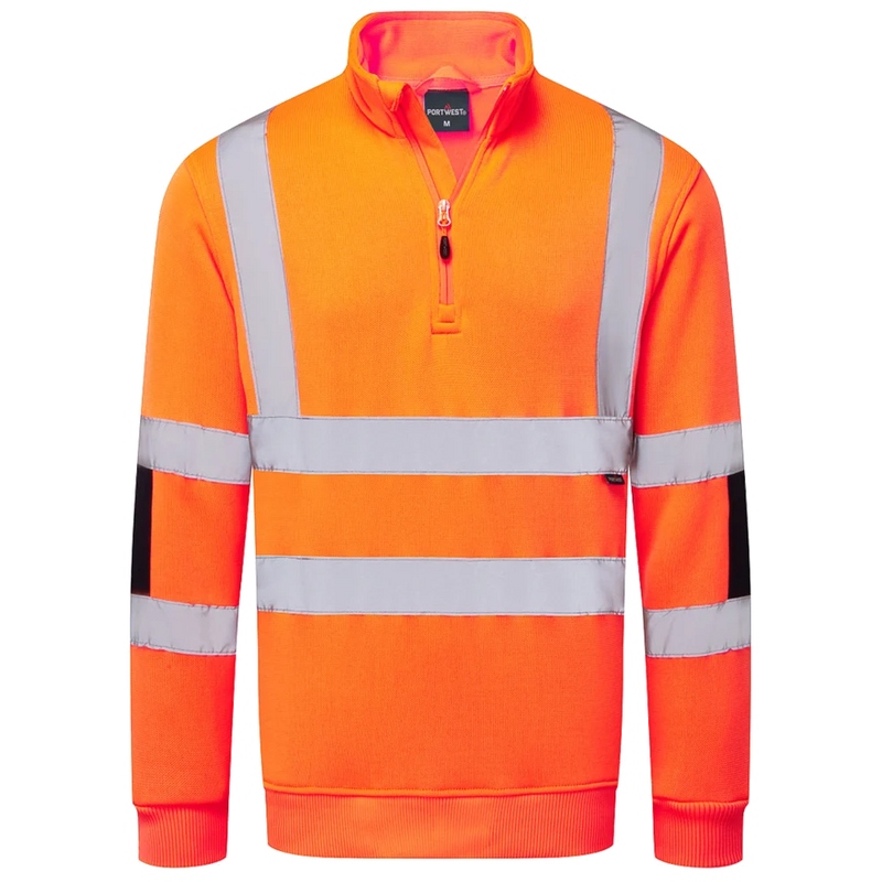 Portwest Hi-Vis Knit Halfzip Sweatshirt Kl. 3 B314