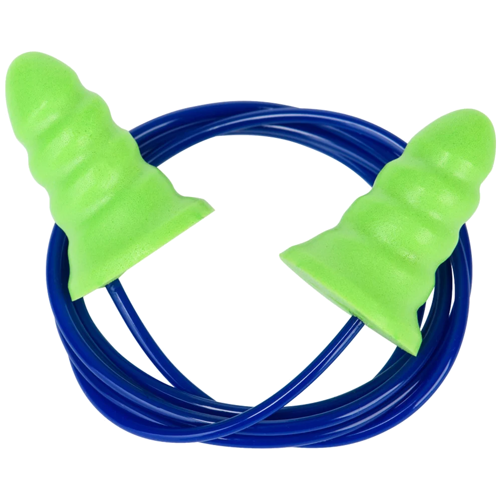 Portwest Disposable PU Earplugs with cord Low Attenuation (200 pairs) SNR 22dB EP27