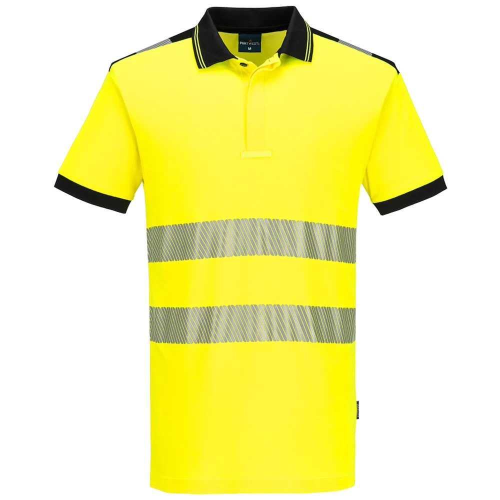 Portwest PW3 Hi-Vis Cotton comfort Polo shirt Short Sleeve KL.2 PW317