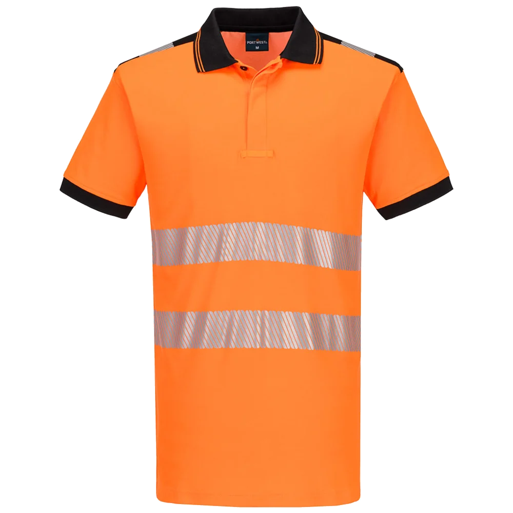 Portwest PW3 Hi-Vis Cotton comfort Polo shirt Short Sleeve KL.2 PW317