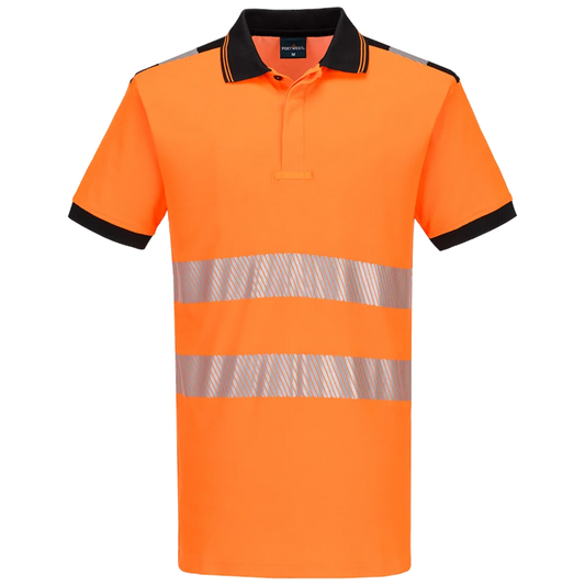 Portwest PW3 Hi-Vis Katoen comfort Poloshirt Korte Mouw KL.2 PW317
