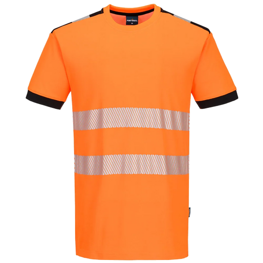 Portwest PW3 Hi-Vis Katoen Comfort T-Shirt Korte Mouw KL.2 PW318