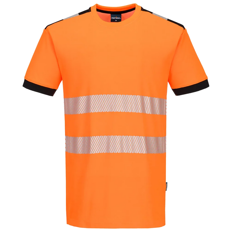 Portwest PW3 Hi-Vis Katoen Comfort T-Shirt Korte Mouw KL.2 PW318
