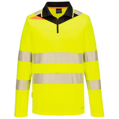 Portwest DX4 Hi-Vis Polo Langarmshirt mit Reißverschluss DX419