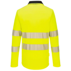 Portwest DX4 Hi-Vis polo lange mouw met rits DX419