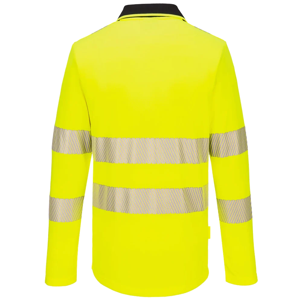 Portwest DX4 Hi-Vis Polo Langarmshirt mit Reißverschluss DX419