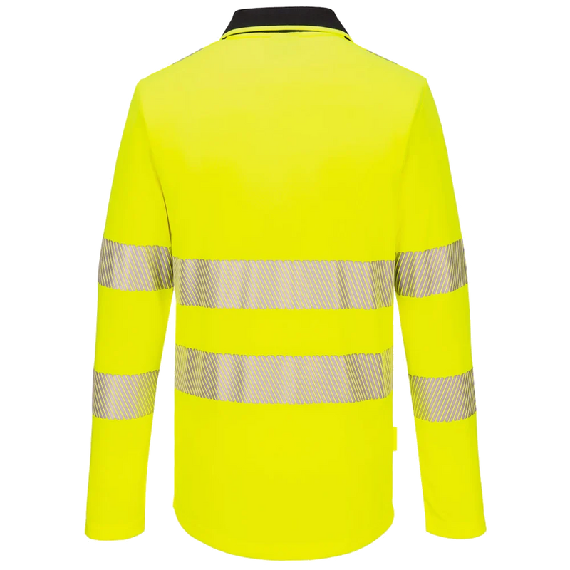Portwest DX4 Hi-Vis polo lange mouw met rits DX419