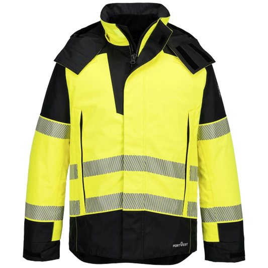 Portwest PW3 Flame Retardant Modaflame Rain Hi-Vis winter jacket FR606