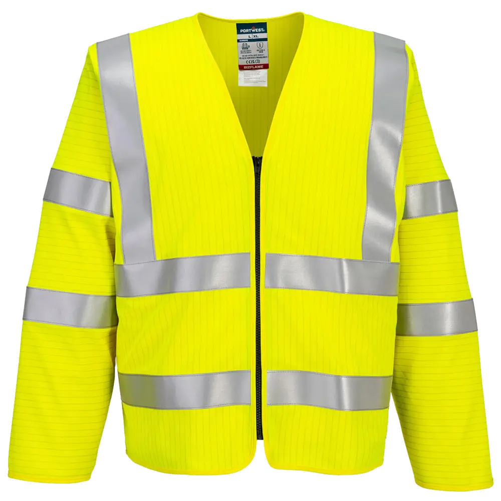 Portwest Bizflame Hi-Vis FR Langarm-Reißverschlussweste FR616