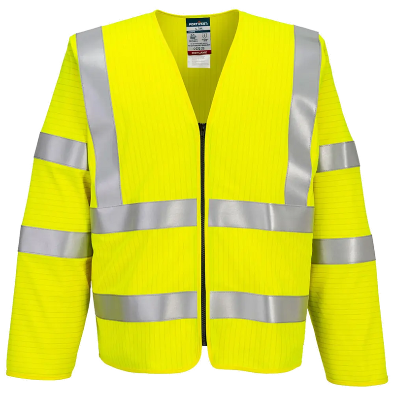 Portwest Bizflame Hi-Vis FR Vest met lange mouwen en rits FR616