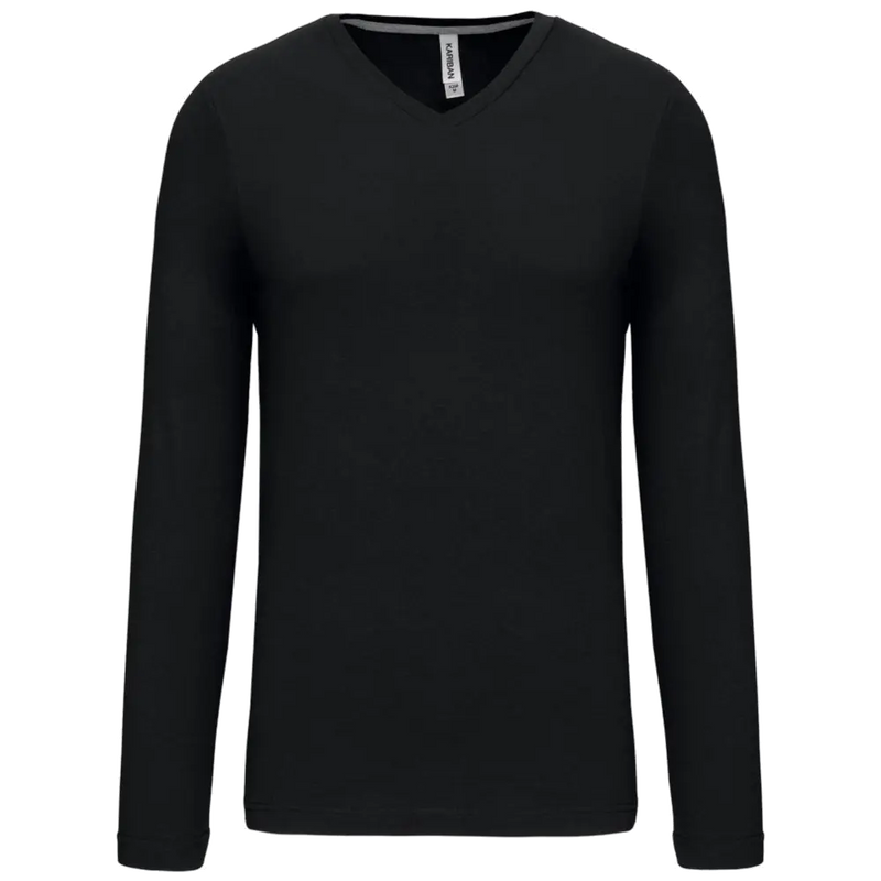 Kariban T-shirt V-hals lange mouwen K358