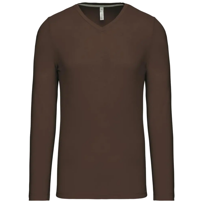 Kariban T-shirt V-hals lange mouwen K358