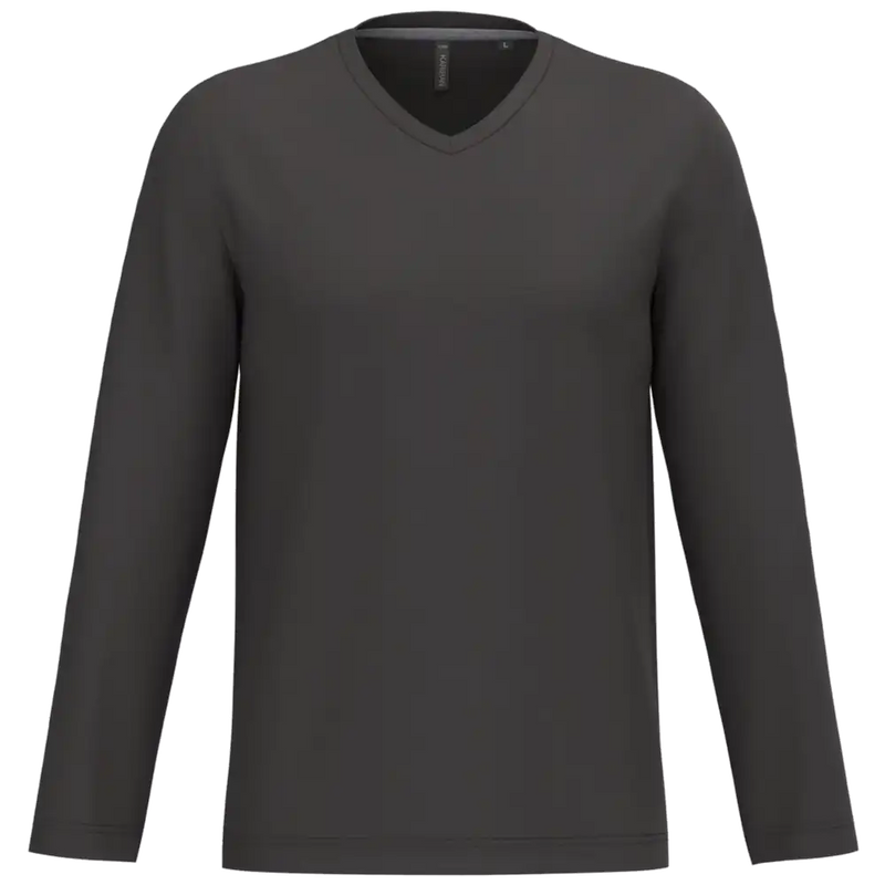 Kariban T-shirt V-hals lange mouwen K358