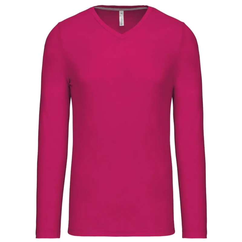 Kariban T-shirt V-hals lange mouwen K358
