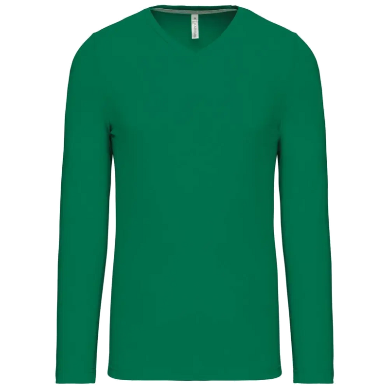 Kariban T-shirt V-hals lange mouwen K358