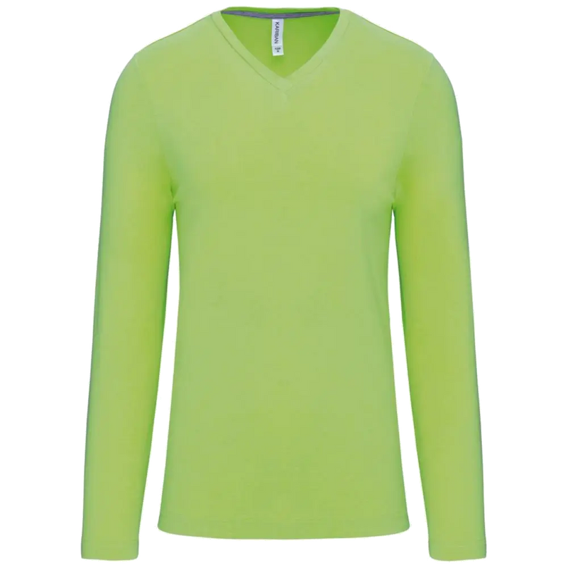 Kariban T-shirt V-hals lange mouwen K358