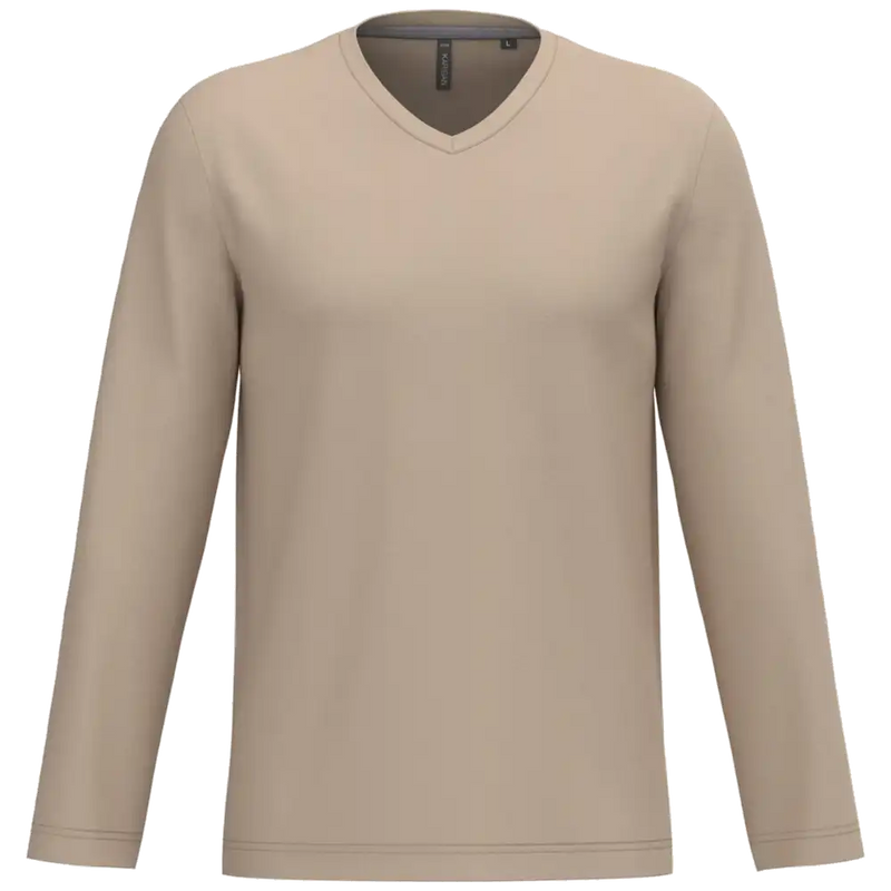 Kariban T-shirt V-hals lange mouwen K358