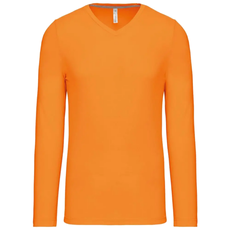 Kariban T-shirt V-hals lange mouwen K358