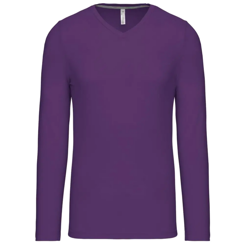 Kariban T-shirt V-hals lange mouwen K358