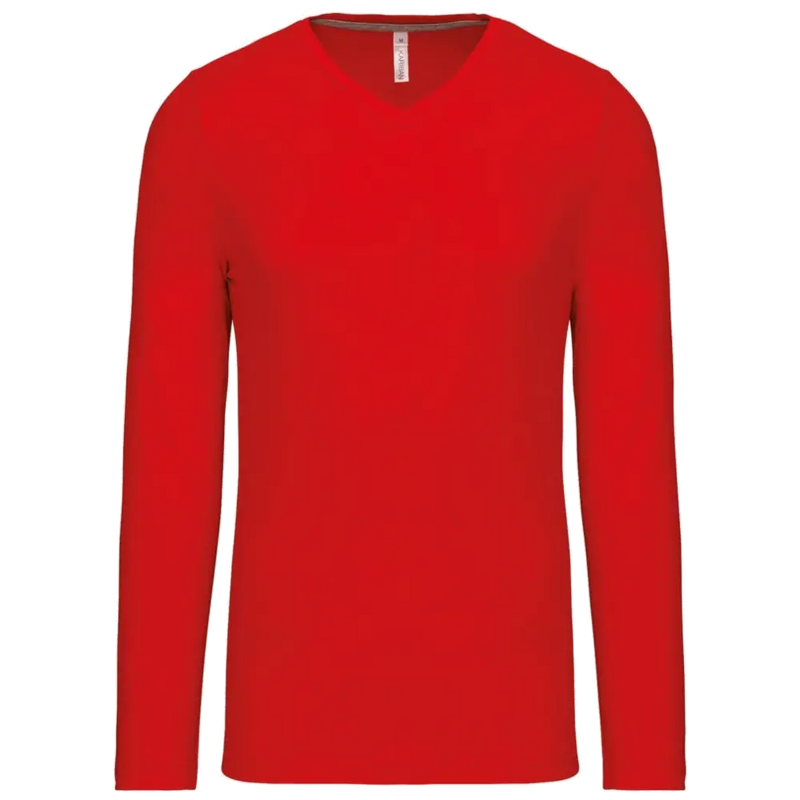 Kariban T-shirt V-hals lange mouwen K358