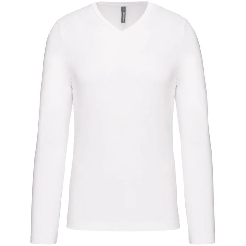 Kariban T-shirt V-hals lange mouwen K358