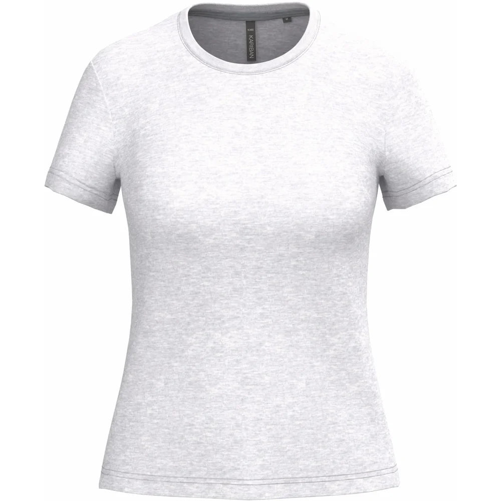 Kariban Damen-Rundhals-T-Shirt mit kurzen Ärmeln K380