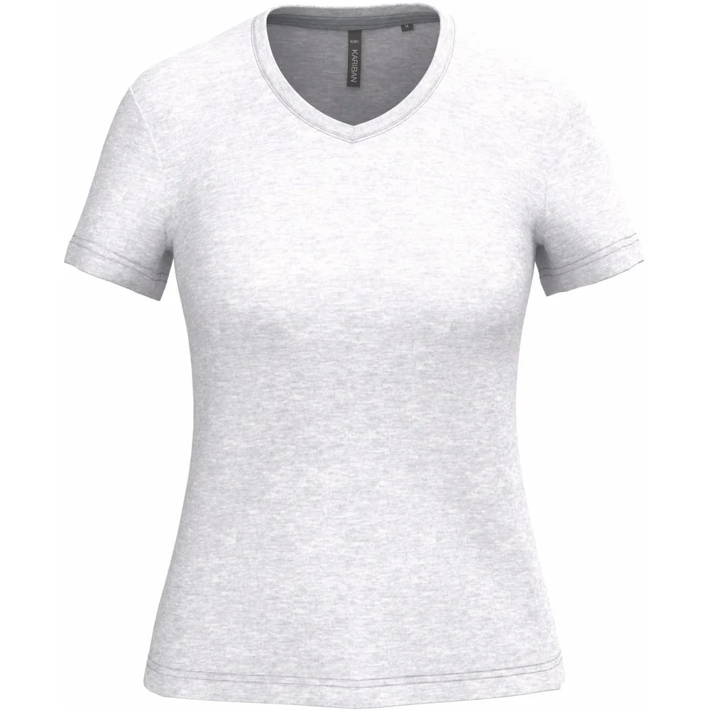 Kariban Damen-T-Shirt V-Ausschnitt Kurzärmel K381