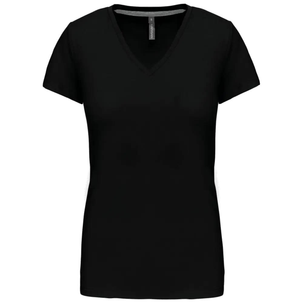 Kariban Damen-T-Shirt V-Ausschnitt Kurzärmel K381
