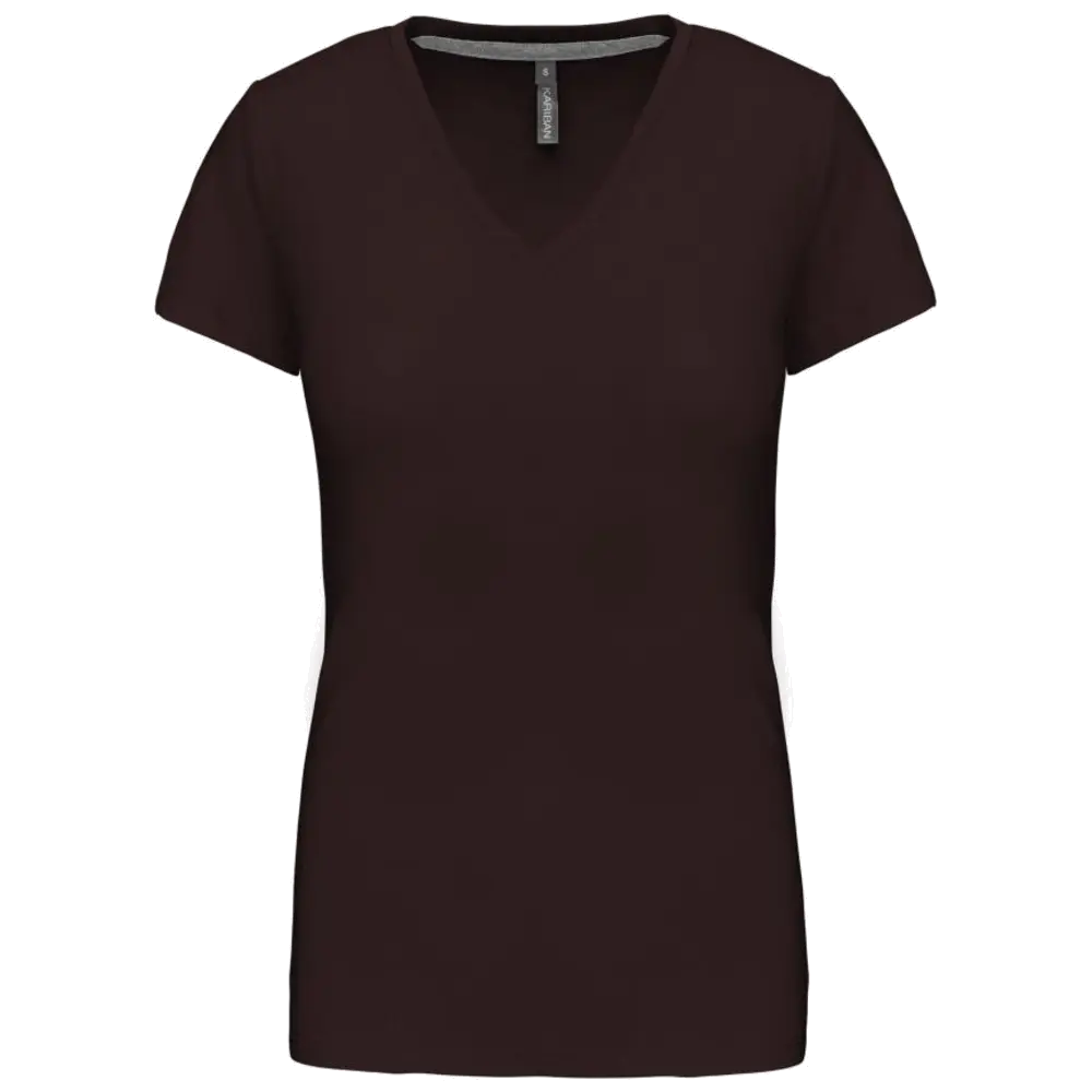 Kariban Damen-T-Shirt V-Ausschnitt Kurzärmel K381