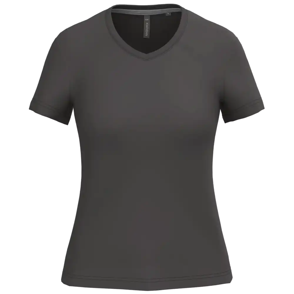 Kariban Damen-T-Shirt V-Ausschnitt Kurzärmel K381