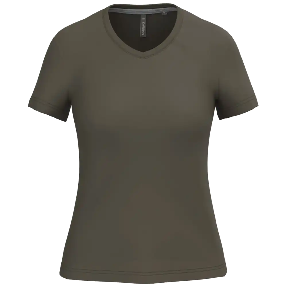 Kariban Damen-T-Shirt V-Ausschnitt Kurzärmel K381