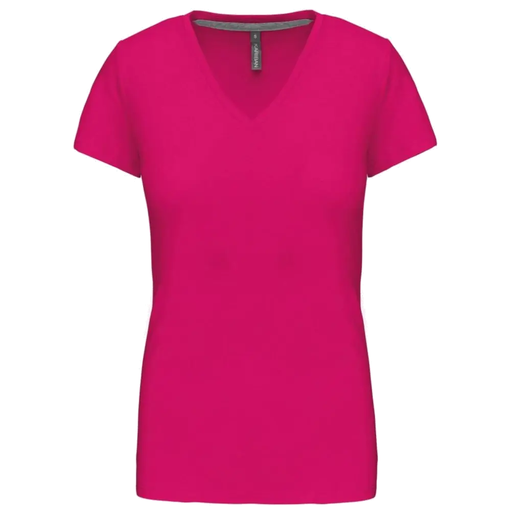 Kariban Damen-T-Shirt V-Ausschnitt Kurzärmel K381