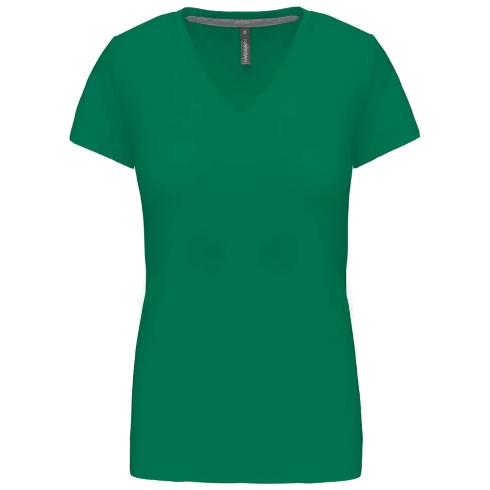 Kariban Damen-T-Shirt V-Ausschnitt Kurzärmel K381