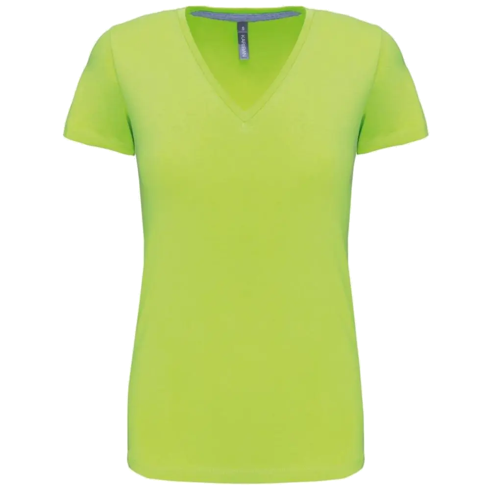 Kariban Damen-T-Shirt V-Ausschnitt Kurzärmel K381