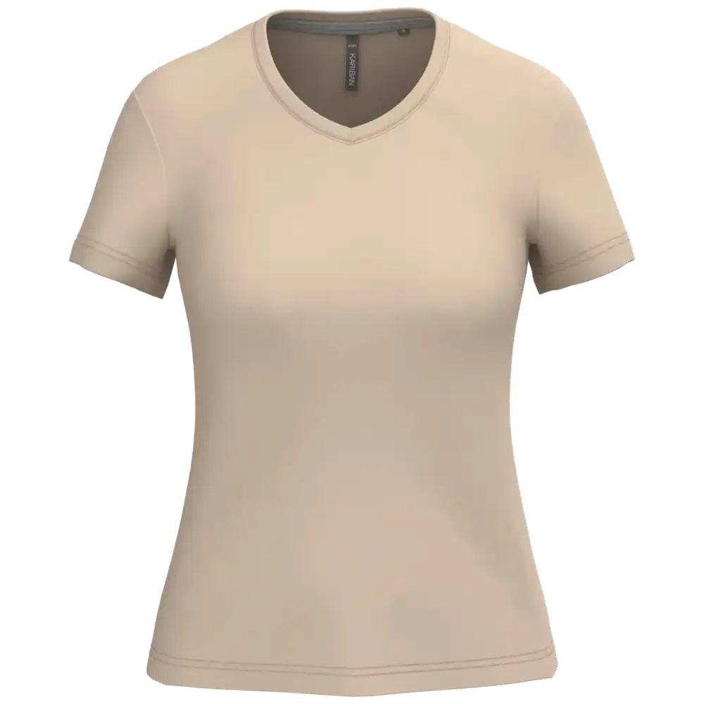 Kariban Damen-T-Shirt V-Ausschnitt Kurzärmel K381