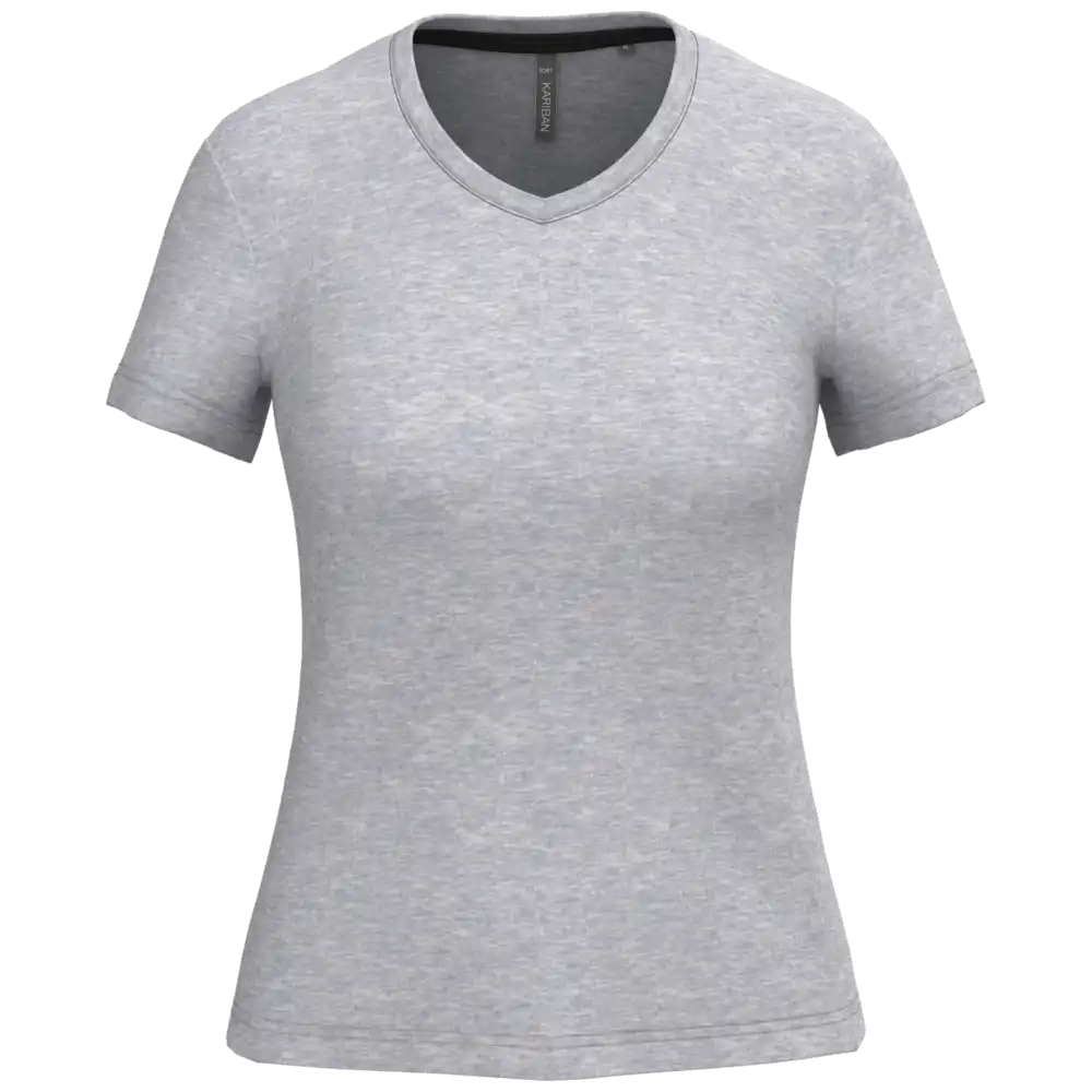 Kariban Damen-T-Shirt V-Ausschnitt Kurzärmel K381