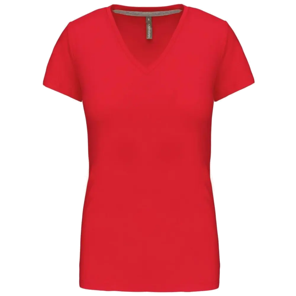 Kariban Damen-T-Shirt V-Ausschnitt Kurzärmel K381