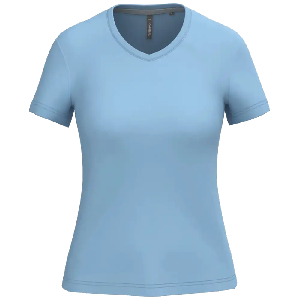 Kariban Damen-T-Shirt V-Ausschnitt Kurzärmel K381