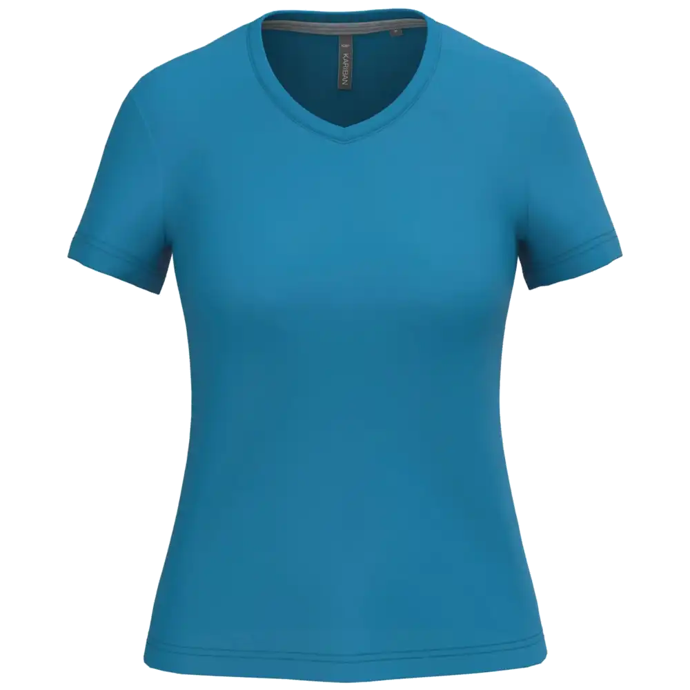 Kariban Damen-T-Shirt V-Ausschnitt Kurzärmel K381